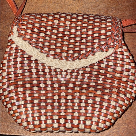 De Vecchi Purse Brown Woven Vintage - Picture 2 of 5